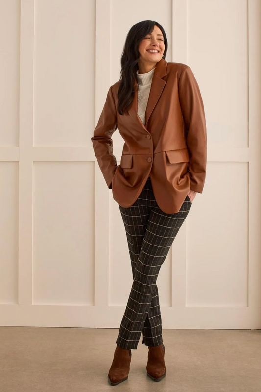 Tribal Tribal - L/S Lined Blazer - Cognac available at The Good Life Boutique
