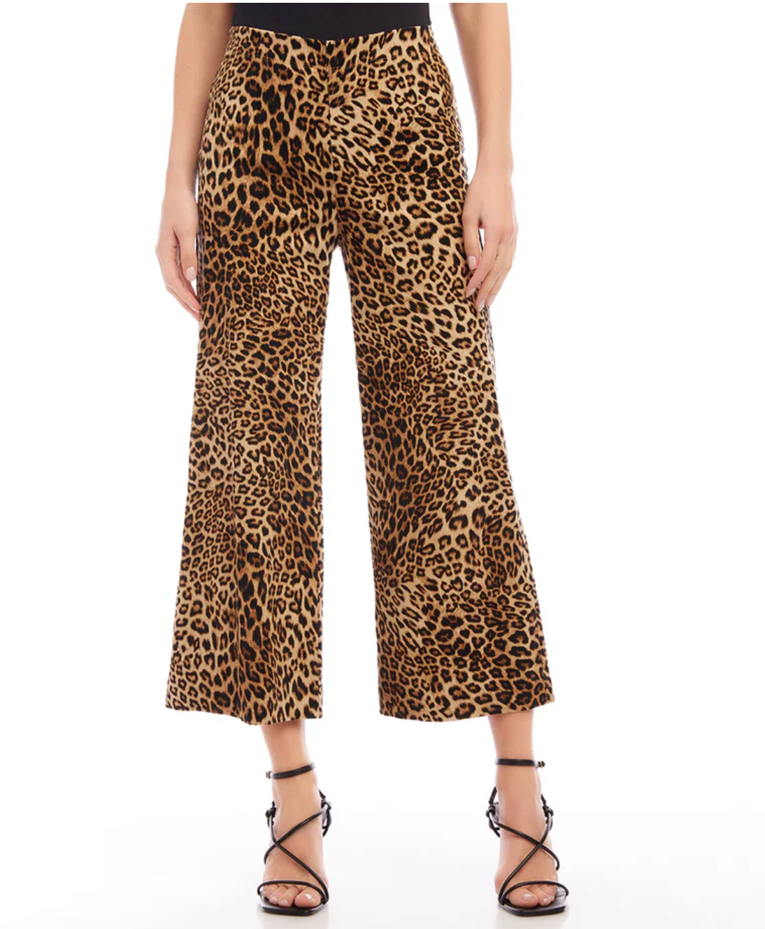 Karen Kane, Inc Karen Kane - Cropped Cordoroy Pants - Leopard available at The Good Life Boutique