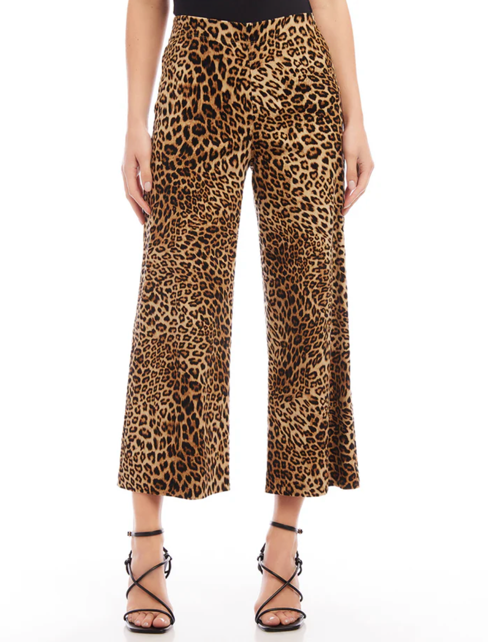 Karen Kane, Inc Karen Kane - Cropped Cordoroy Pants - Leopard available at The Good Life Boutique