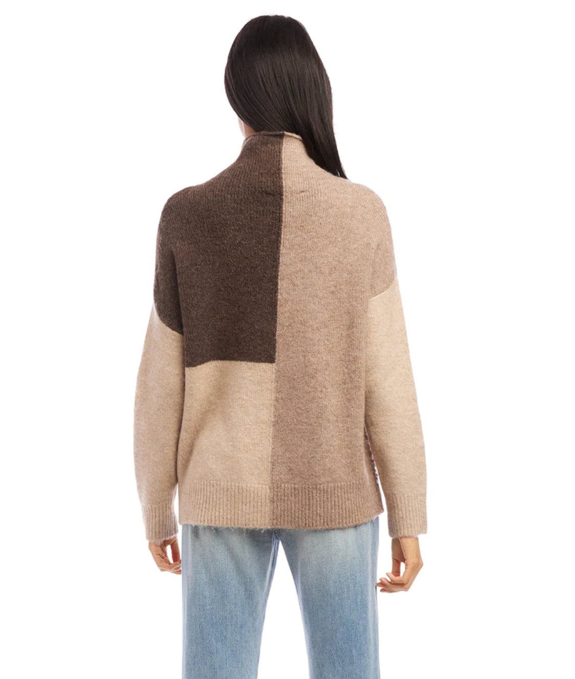 Karen Kane, Inc Karen Kane - Colorblock Sweater - Heather Browns available at The Good Life Boutique