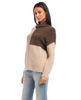 Karen Kane, Inc Karen Kane - Colorblock Sweater - Heather Browns available at The Good Life Boutique