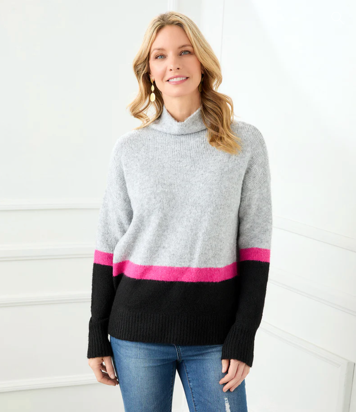 Karen Kane, Inc Karen Kane - Colorblock Sweater - Multi Color available at The Good Life Boutique