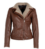 Mauritius Mauritius - Jenja CF Woman's Leather Jacket - DK Cognac available at The Good Life Boutique