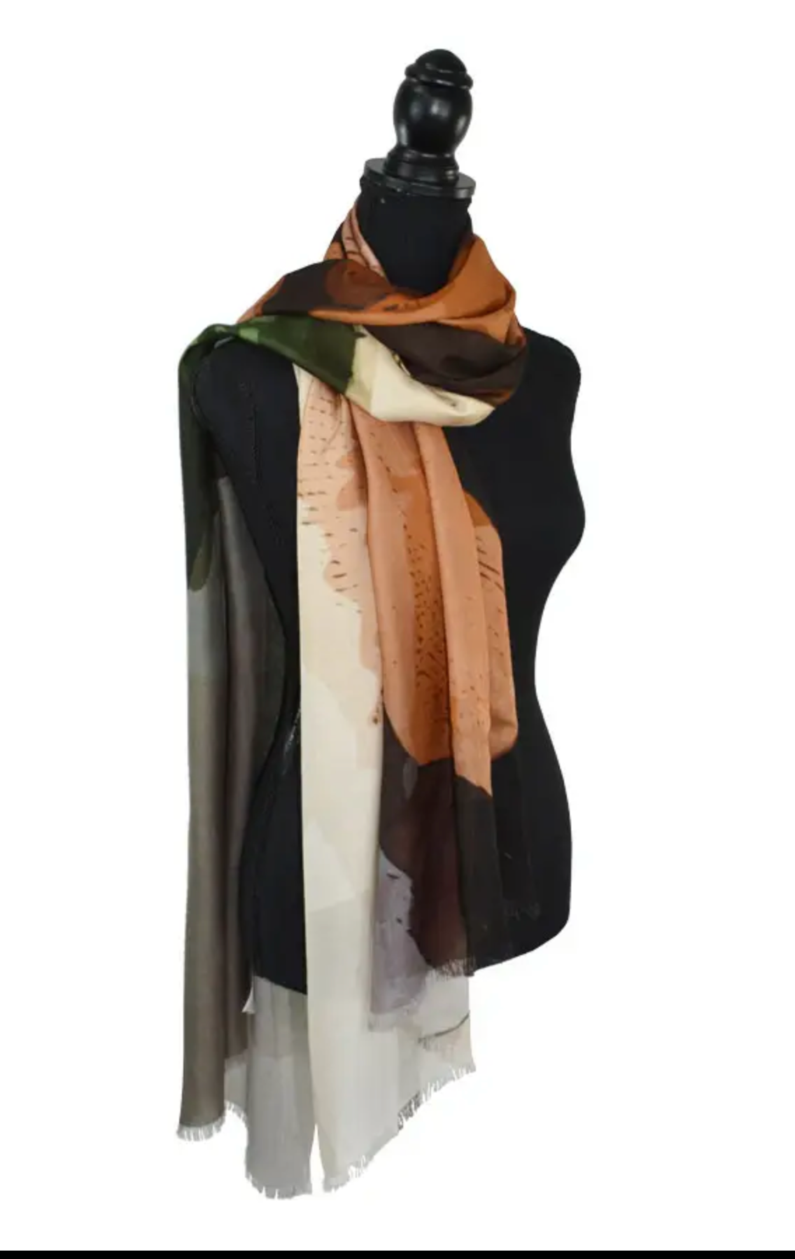 Dupatta Designs Dee-Dee Scarf - Beige - 29" x 81" available at The Good Life Boutique