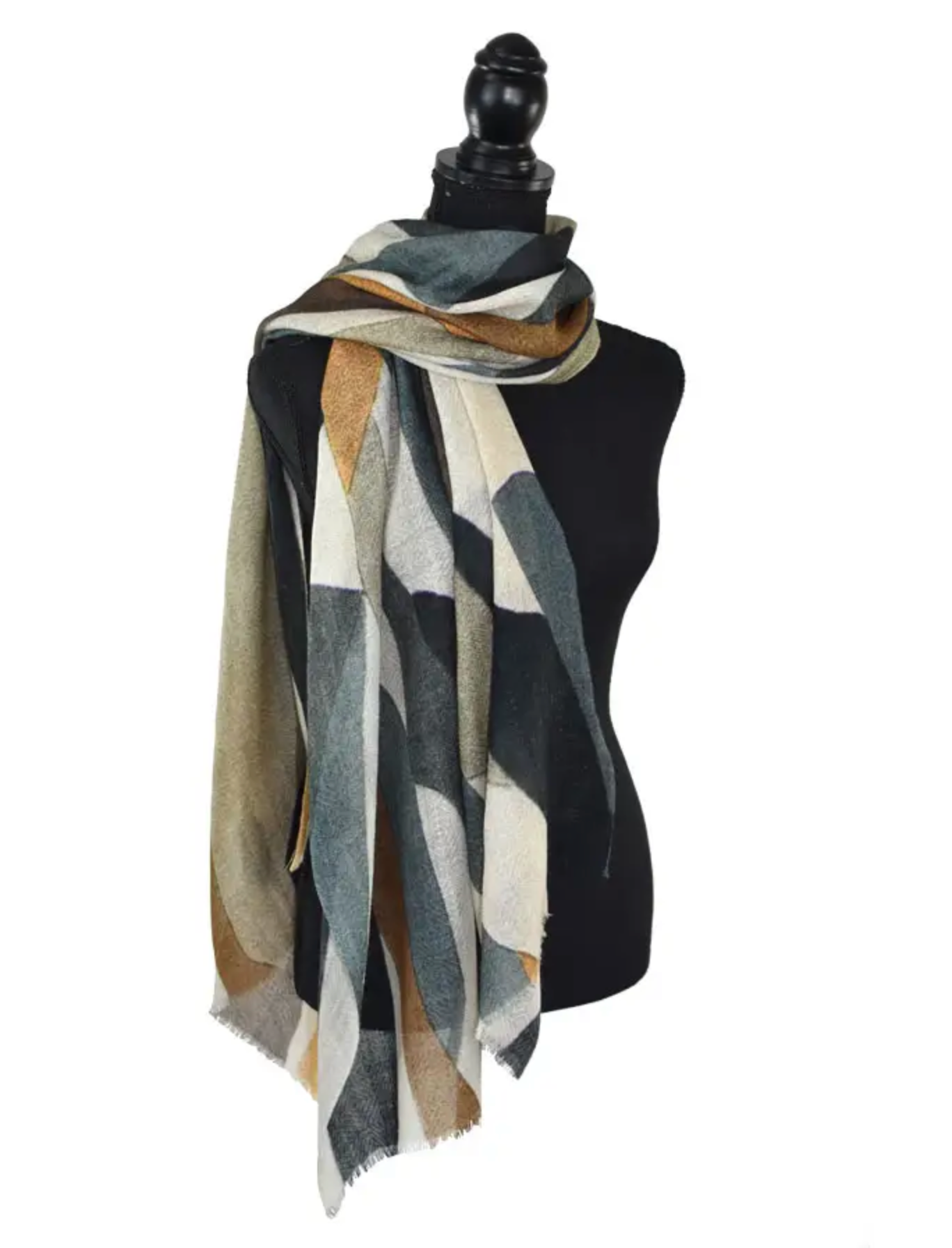 Dupatta Designs Sierra Scarf - Black - 27.5" X 71" available at The Good Life Boutique