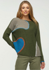 Zaket & Plover Zaket & Plover - Patchwork Sweater - Khaki available at The Good Life Boutique