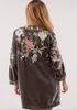 Caite - Kyla Seo Caite & Kyla Seo Autumn Velvet Embroidered Jacket - Dark Grey available at The Good Life Boutique