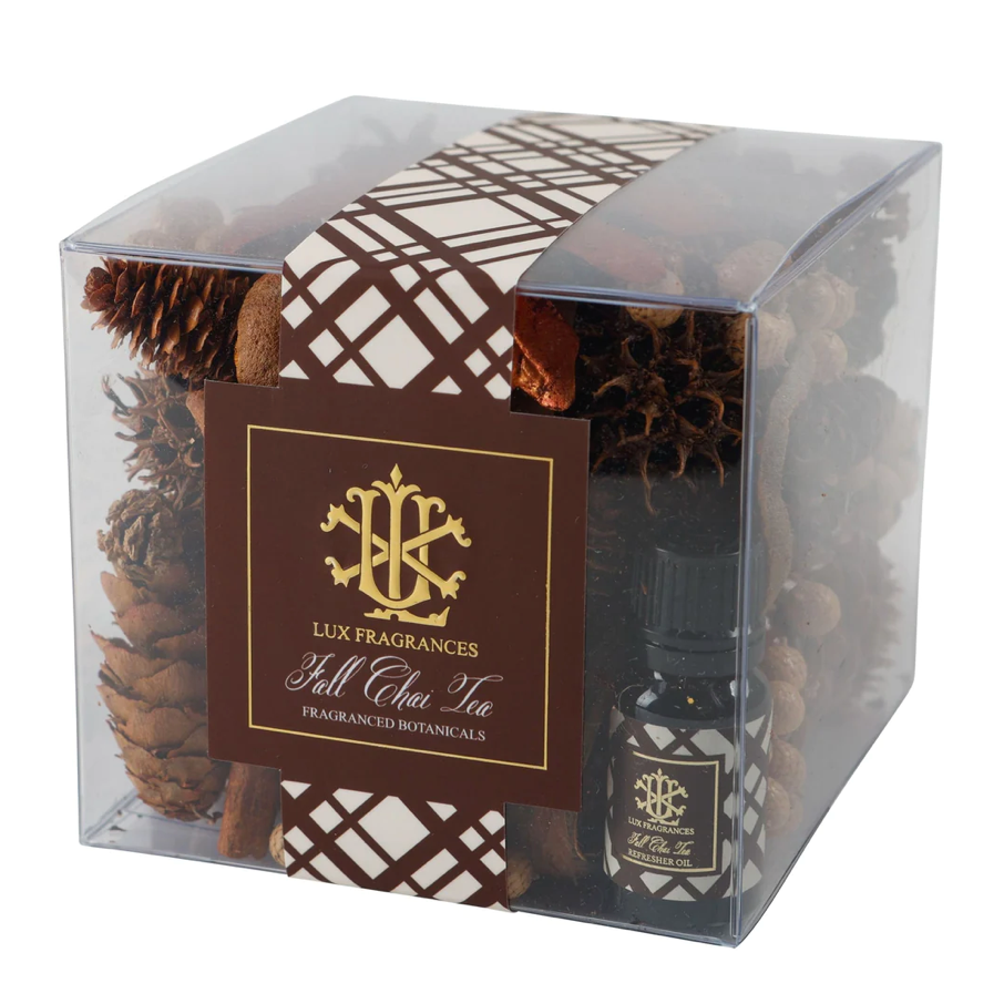 Lux Fragrances Fall Chai Tea Botanical Box available at The Good Life Boutique