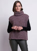 Foil Scrunch Time Pop Over Sweater - Lilac/Green available at The Good Life Boutique