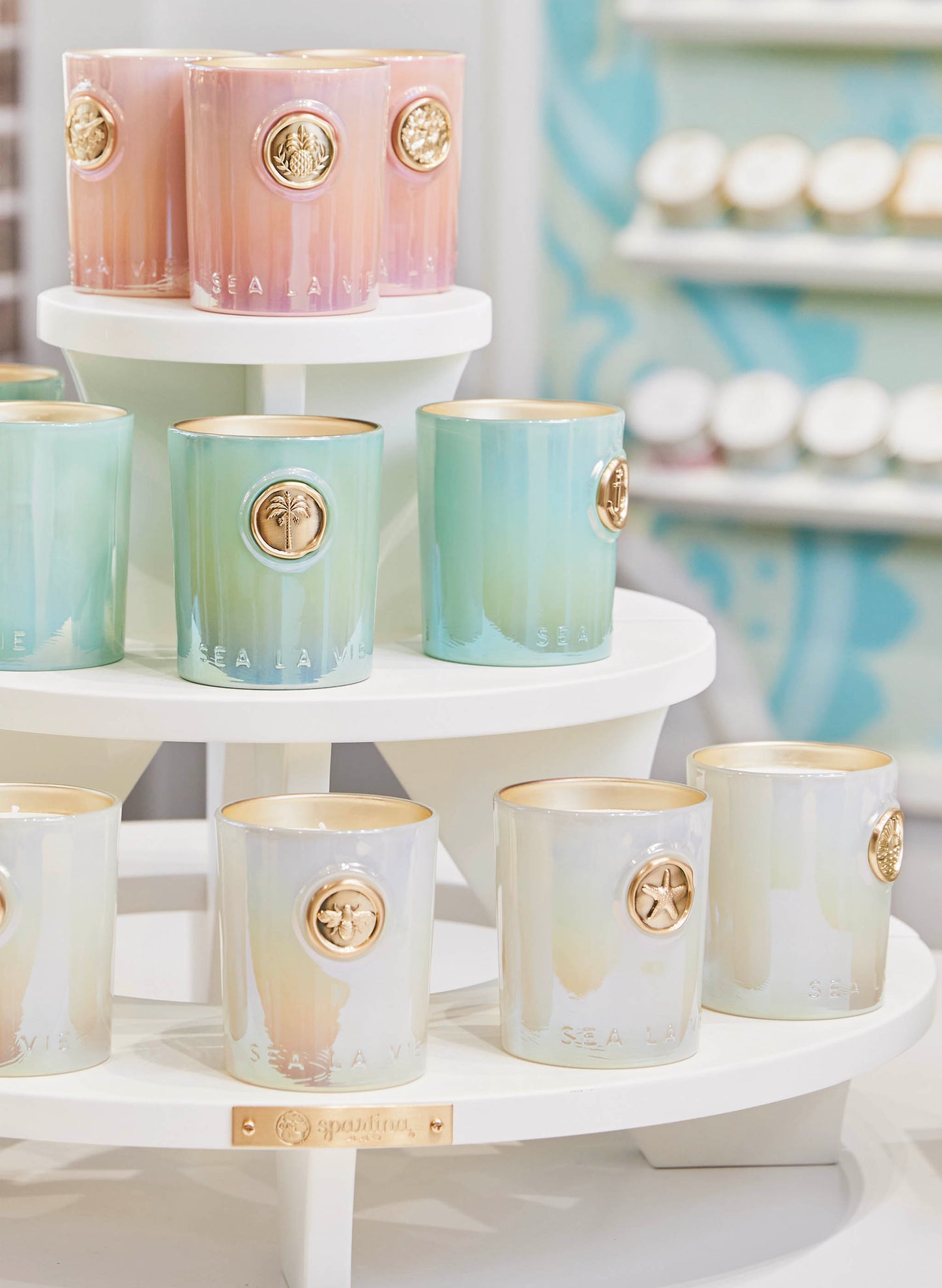 Spartina Sea La Vie Candle - Have Faith/Cross available at The Good Life Boutique