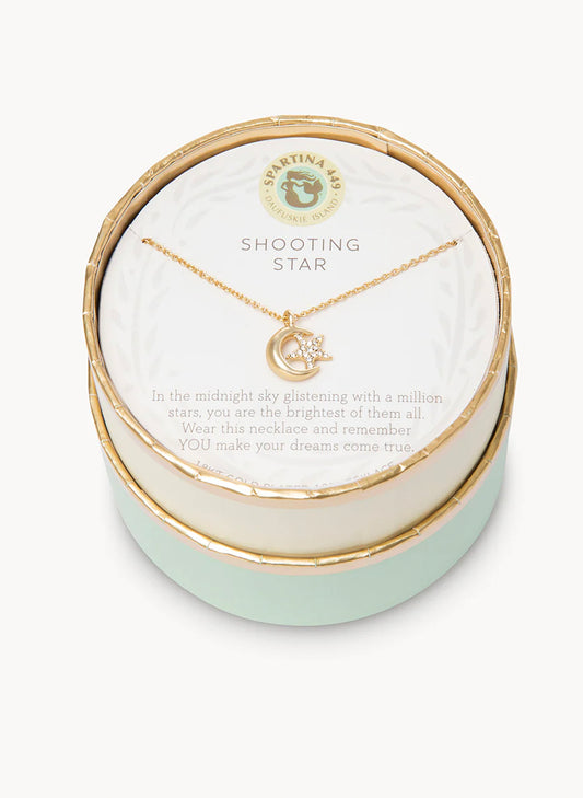 Sea La Vie Necklace 18" Shooting Star/Moon Star