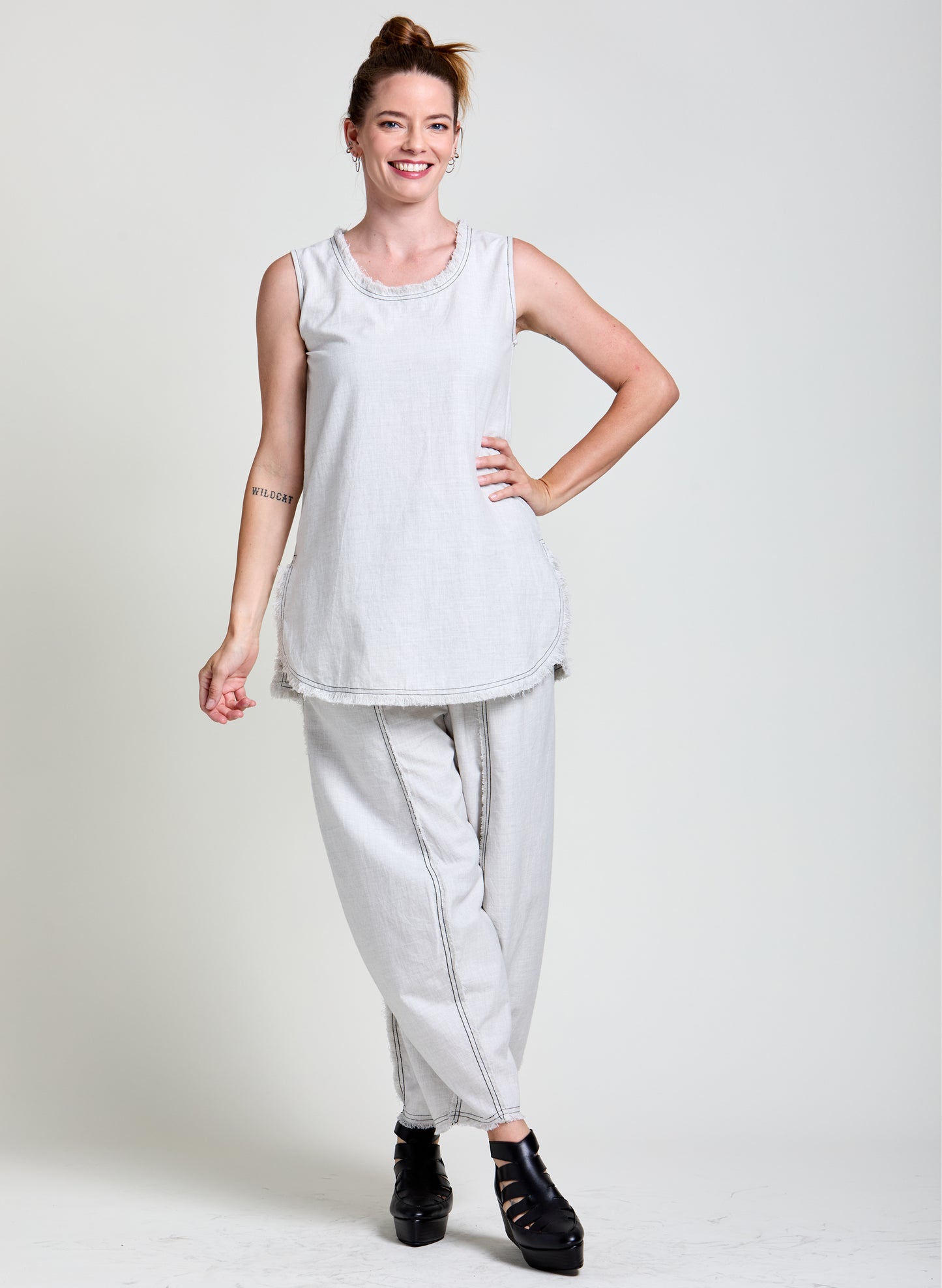 Seamed Pant - White