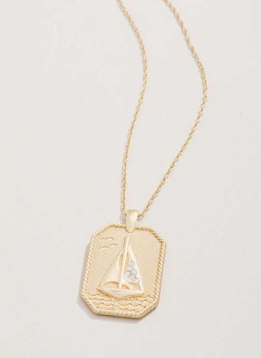 Spartina Set Sail Necklace 18" White Opal available at The Good Life Boutique