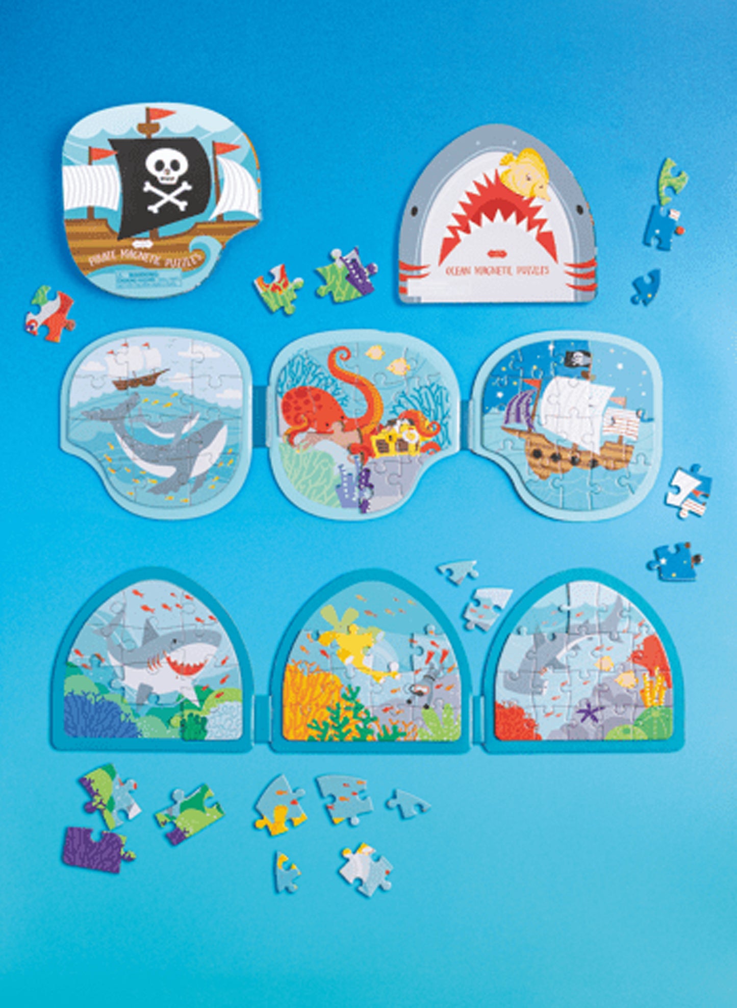 Mud Pie Shark Magnetic Puzzle Book available at The Good Life Boutique