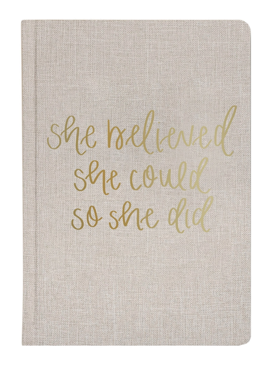 Sweet Water Decor She Believed She Could Fabric Journal available at The Good Life Boutique