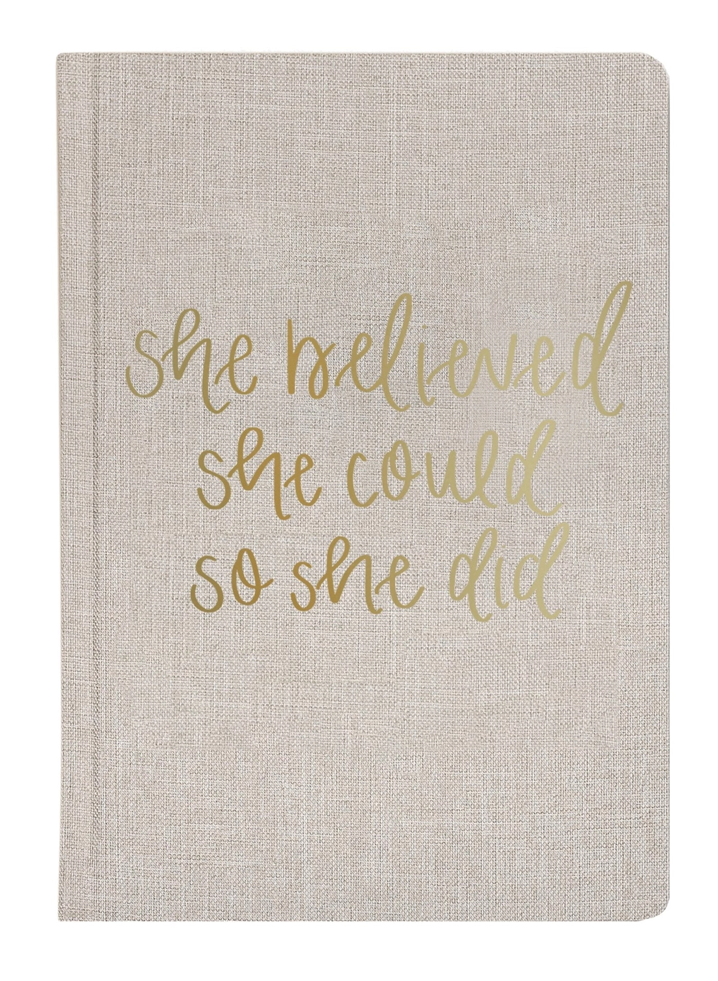 She Believed She Could Fabric Journal