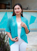 Suzie Blue Canada Short Sleeved Cardigan - Teal available at The Good Life Boutique