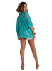 Suzie Blue Canada Short Sleeved Cardigan - Teal available at The Good Life Boutique