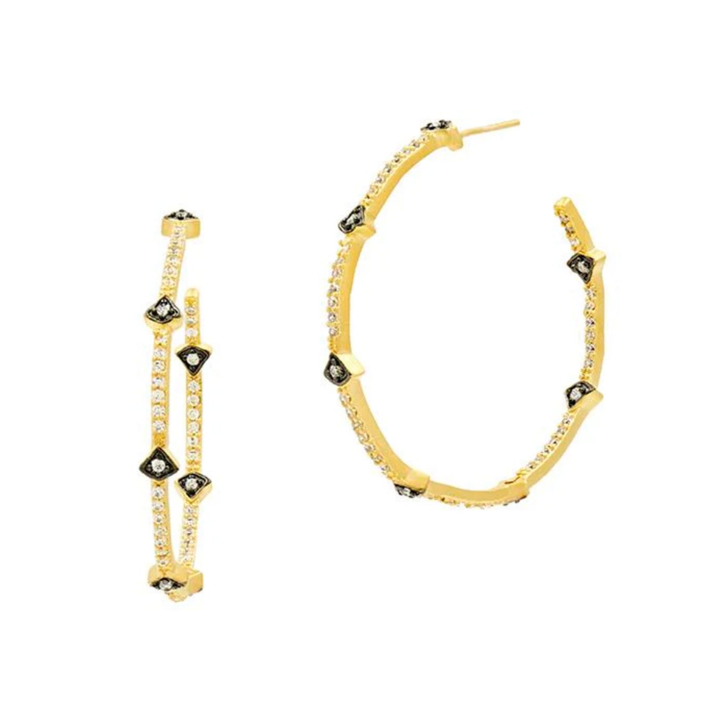 Freida Rothman Signature Arrow Station Hoop Earrings available at The Good Life Boutique