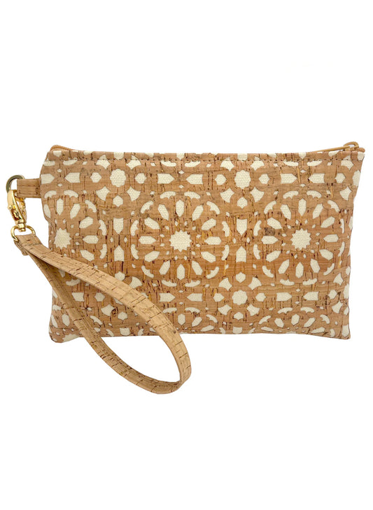 Simple Wristlet - Medium - Cream Mandala