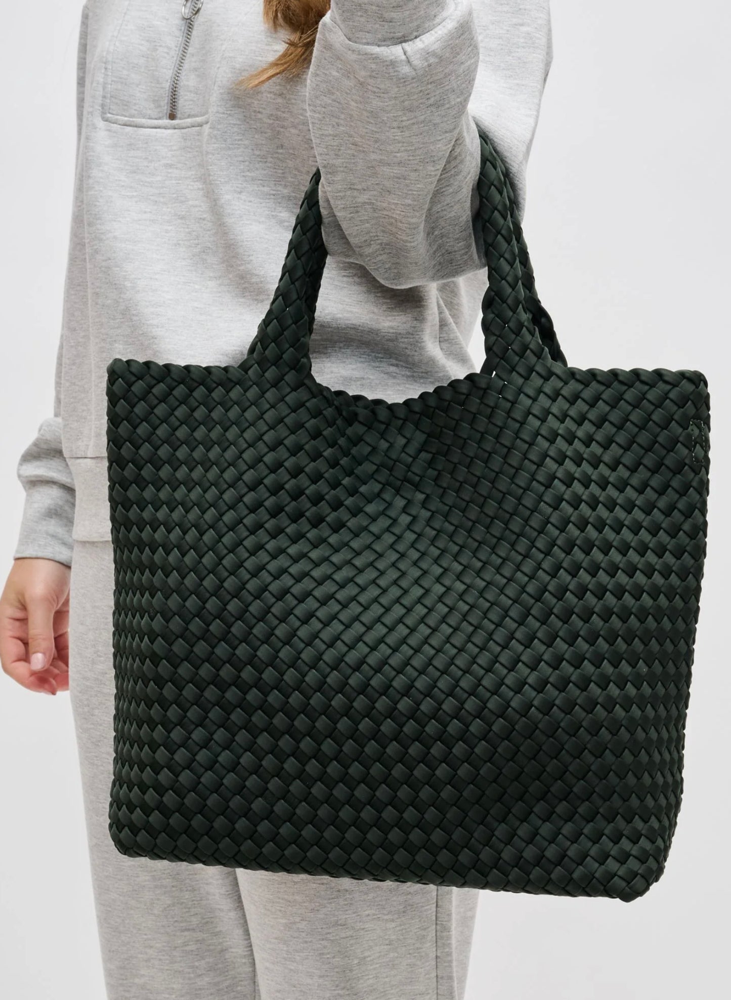 Sol & Selene Sol & Selene - Sky's The Limit -Medium Tote - Olive available at The Good Life Boutique