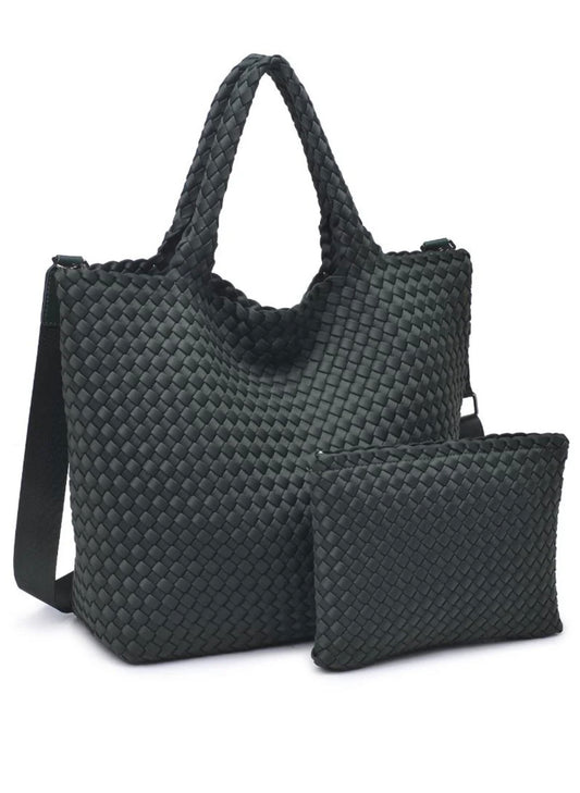 Sol & Selene Sol & Selene - Sky's The Limit -Medium Tote - Olive available at The Good Life Boutique