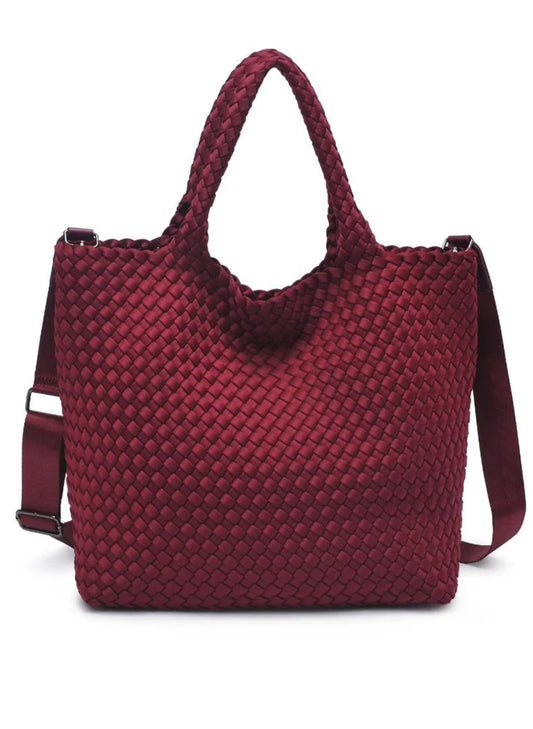 Sol & Selene Sol & Selene - Sky's The Limit - Medium  Tote - Wine available at The Good Life Boutique