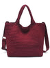 Sol & Selene Sol & Selene - Sky's The Limit - Medium  Tote - Wine available at The Good Life Boutique