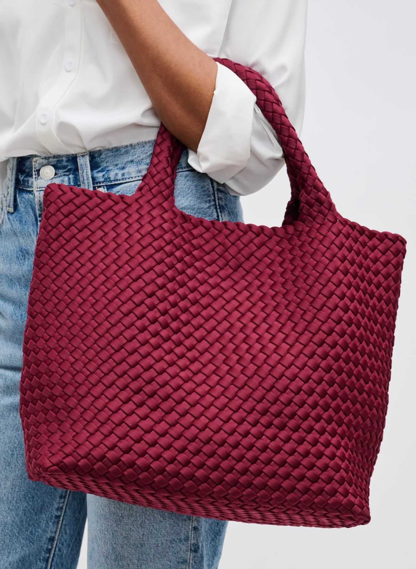 Sol & Selene Sol & Selene - Sky's The Limit - Medium  Tote - Wine available at The Good Life Boutique