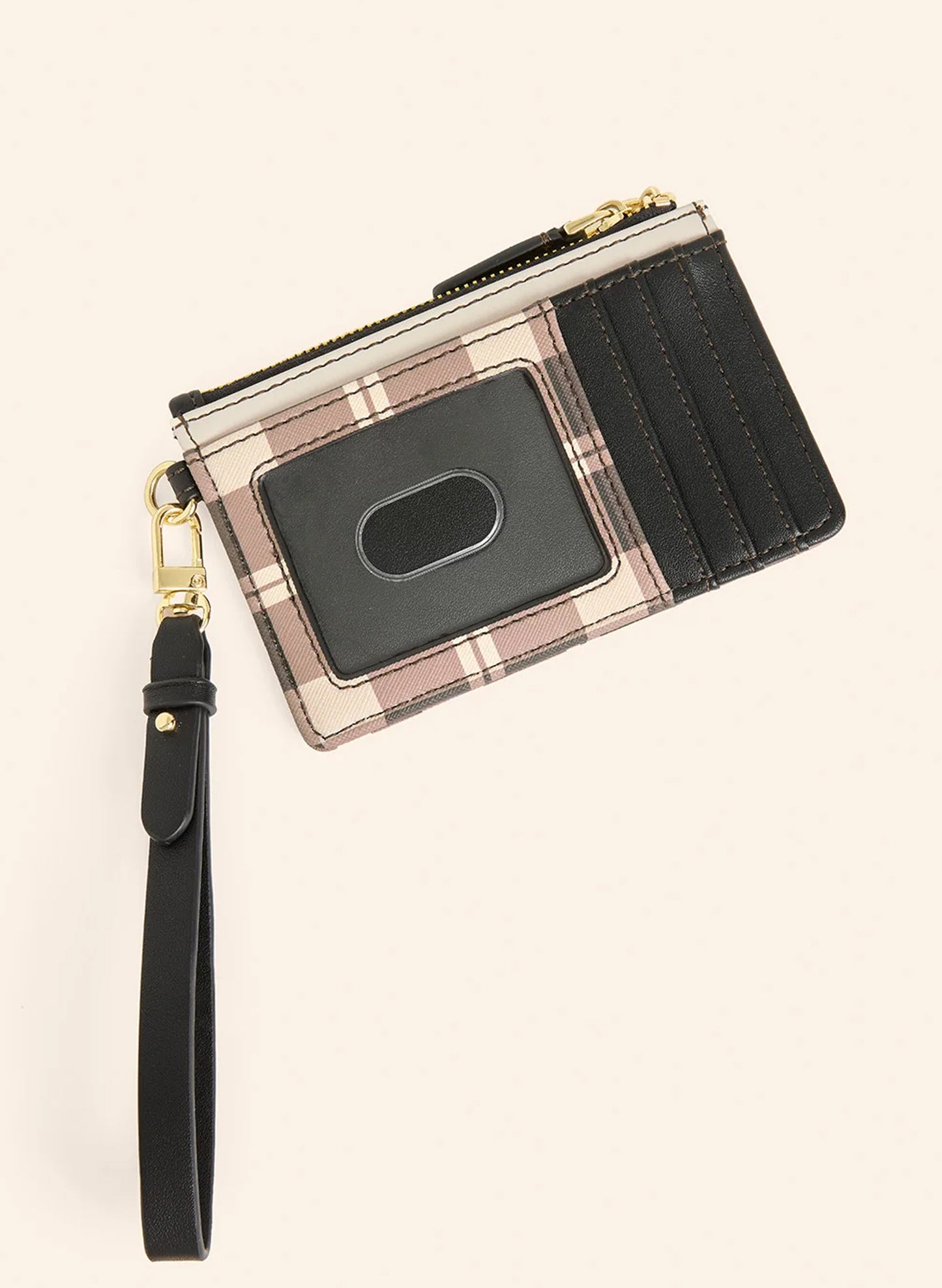 Spartina Slimcard Coinpurse Tabby Plaid available at The Good Life Boutique
