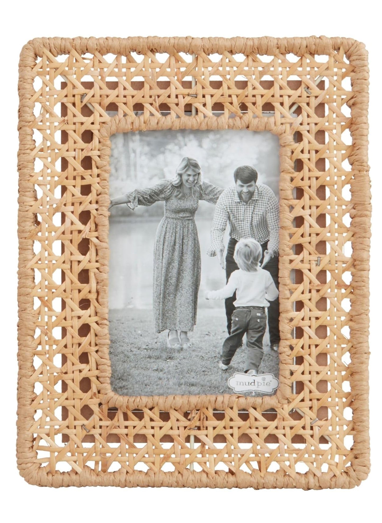 Mud Pie Small Woven Cane Frame available at The Good Life Boutique