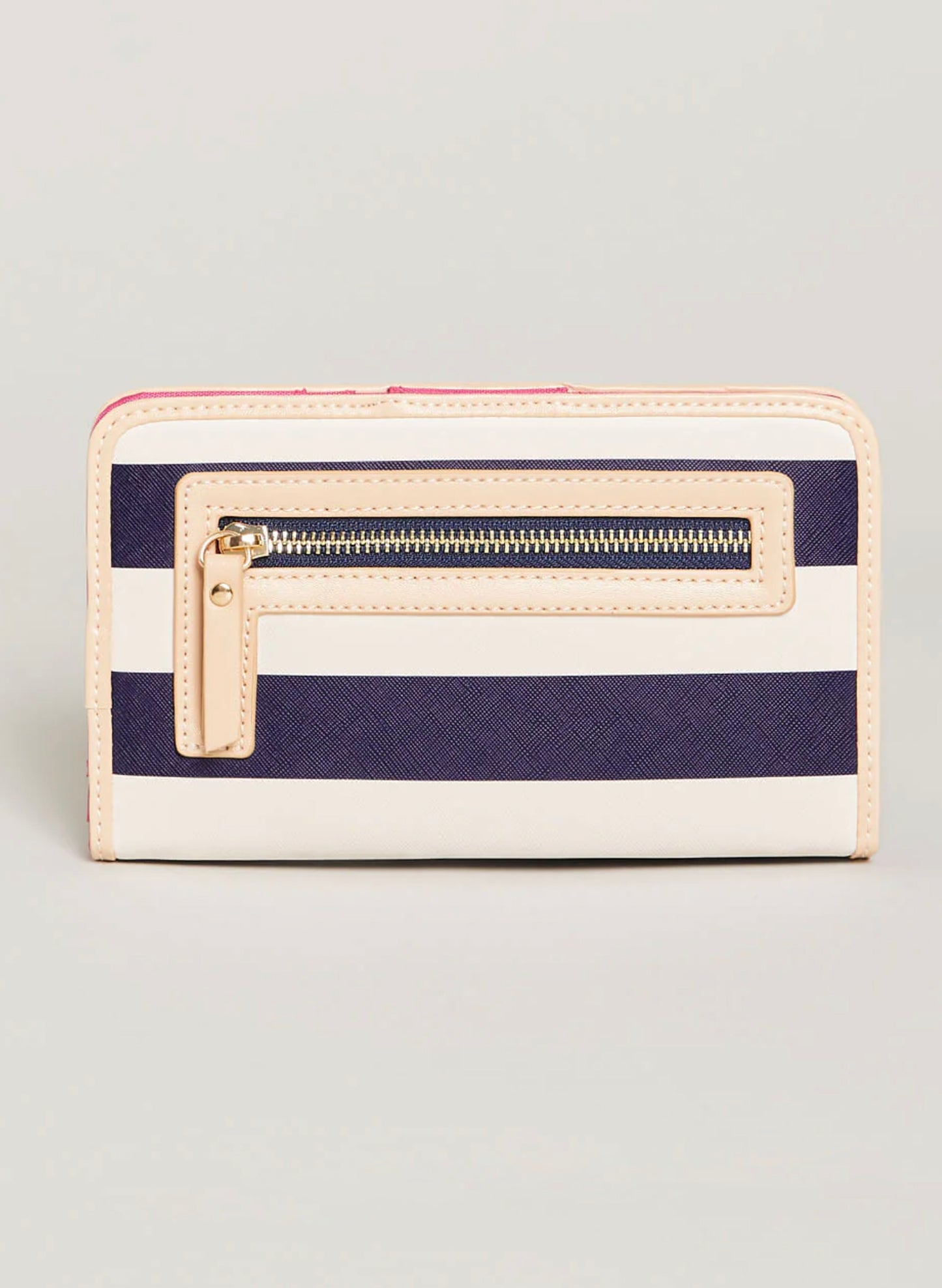 Spartina Snap Wallet Navy Stripe available at The Good Life Boutique