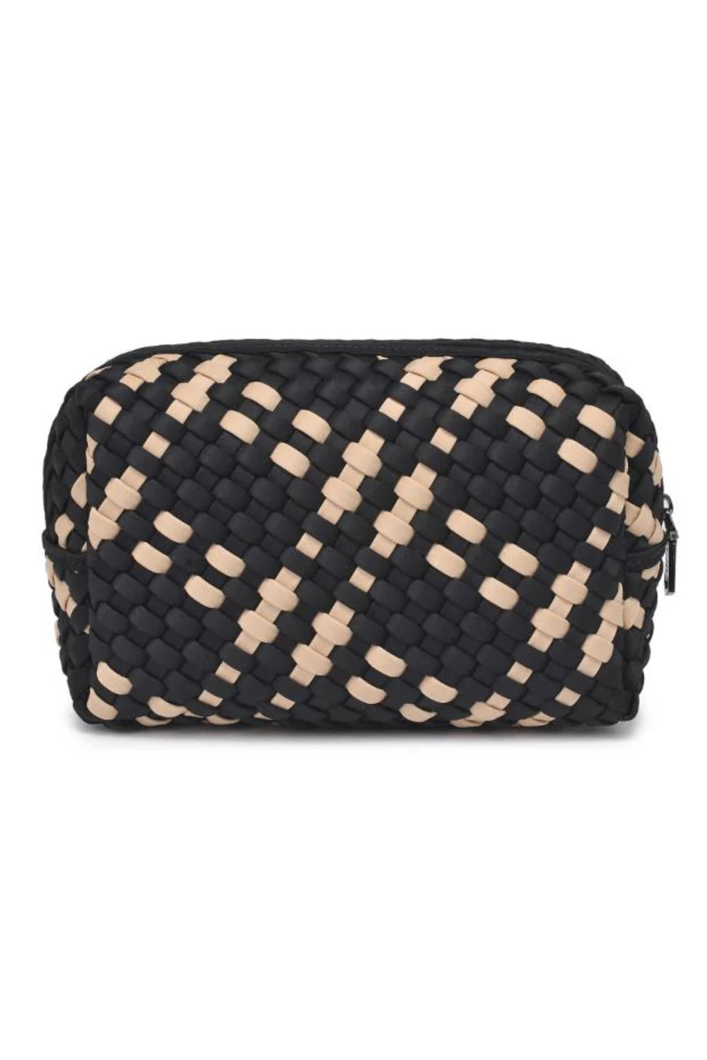 Sol & Selene - Altitude - Woven Neoprene Cosmetic Pouch - Black Nude