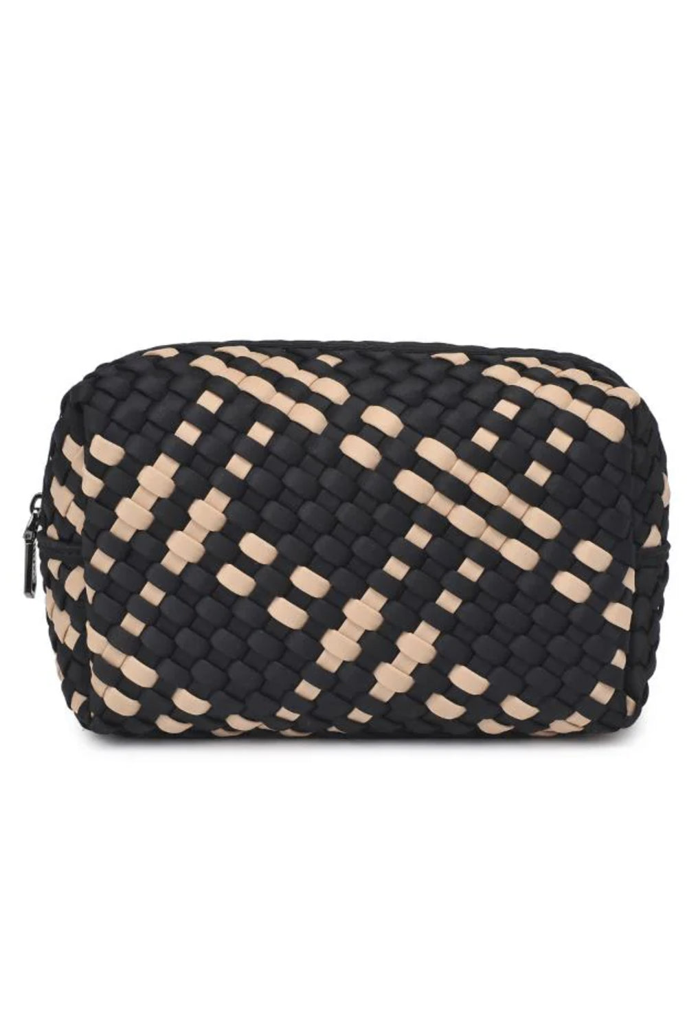 Sol & Selene - Altitude - Woven Neoprene Cosmetic Pouch - Black Nude