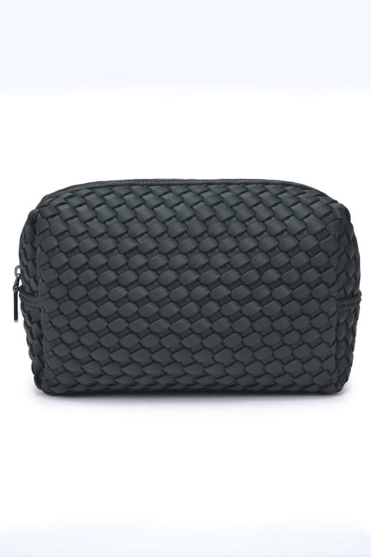 Sol & Selene Sol & Selene - Altitude - Woven Neoprene Cosmetic Pouch - Olive available at The Good Life Boutique