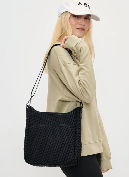 Sol & Selene Sol & Selene - Kismet - Woven Neoprene Crossbody - Black available at The Good Life Boutique