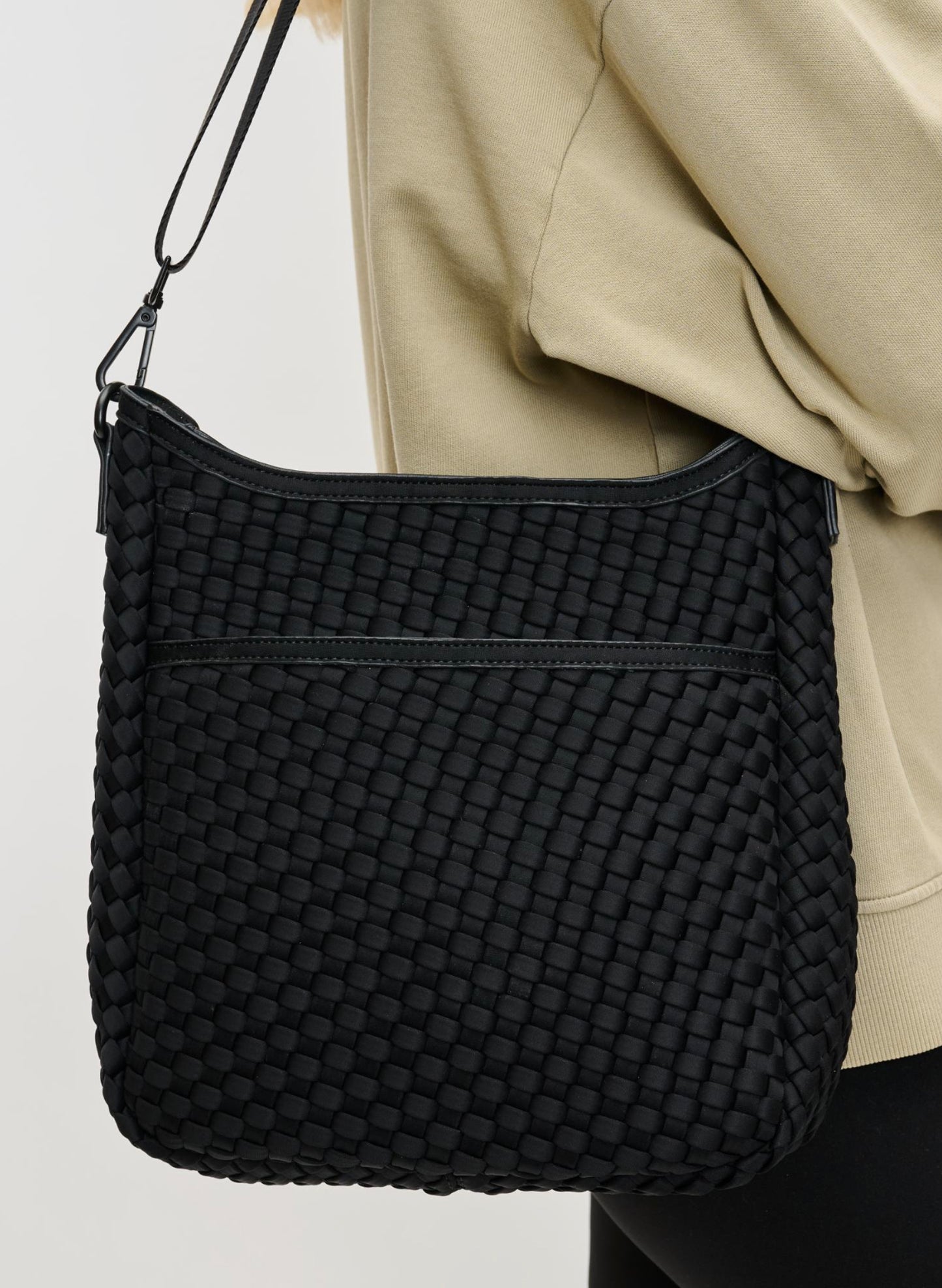 Sol & Selene Sol & Selene - Kismet - Woven Neoprene Crossbody - Black available at The Good Life Boutique