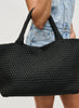 Sol & Selene Sol & Selene - Sky's The Limit - Large Laced Up Eco-Edition Tote - Black available at The Good Life Boutique