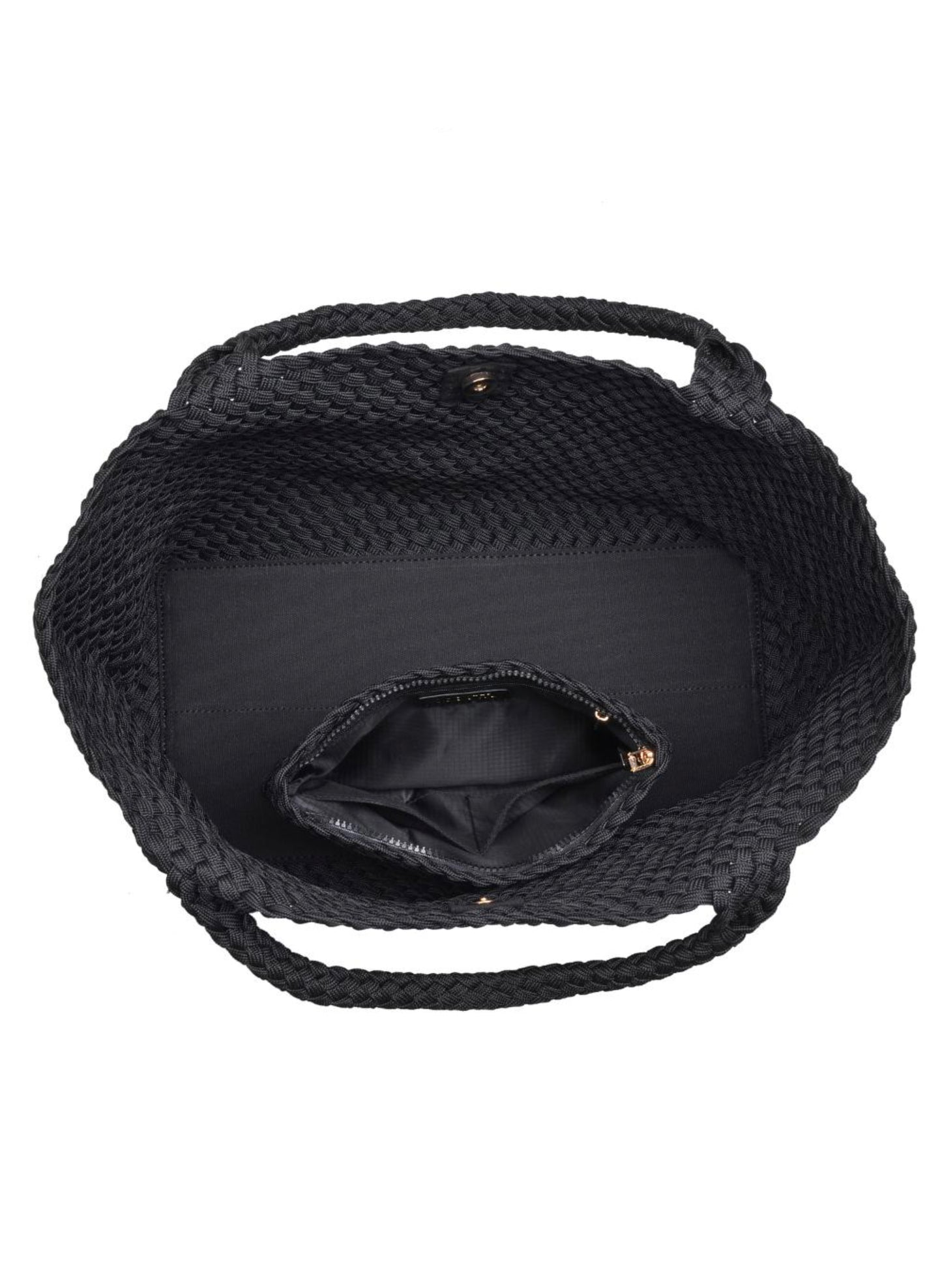 Sol & Selene Sol & Selene - Sky's The Limit - Large Laced Up Eco-Edition Tote - Black available at The Good Life Boutique