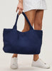 Sol & Selene Sol & Selene - Sky's The Limit - Large Laced Up Eco-Edition Tote - Navy available at The Good Life Boutique