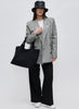 Sol & Selene Sol & Selene - Sky's The Limit - Large Woven Neoprene Tote - Black available at The Good Life Boutique