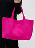 Sol & Selene Sol & Selene - Sky's The Limit - Large Woven Neoprene Tote - Fuchsia available at The Good Life Boutique
