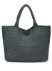 Sol & Selene Sol & Selene - Sky's The Limit - Large Woven Neoprene Tote - Olive available at The Good Life Boutique
