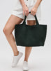 Sol & Selene Sol & Selene - Sky's The Limit - Large Woven Neoprene Tote - Olive available at The Good Life Boutique