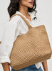 Sol & Selene Sol & Selene - Sky's The Limit - Medium Laced Up Eco-Edition Tote - Nude available at The Good Life Boutique