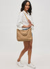 Sol & Selene Sol & Selene - Sky's The Limit - Medium Laced Up Eco-Edition Tote - Nude available at The Good Life Boutique