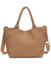 Sol & Selene Sol & Selene - Sky's The Limit - Medium Laced Up Eco-Edition Tote - Nude available at The Good Life Boutique