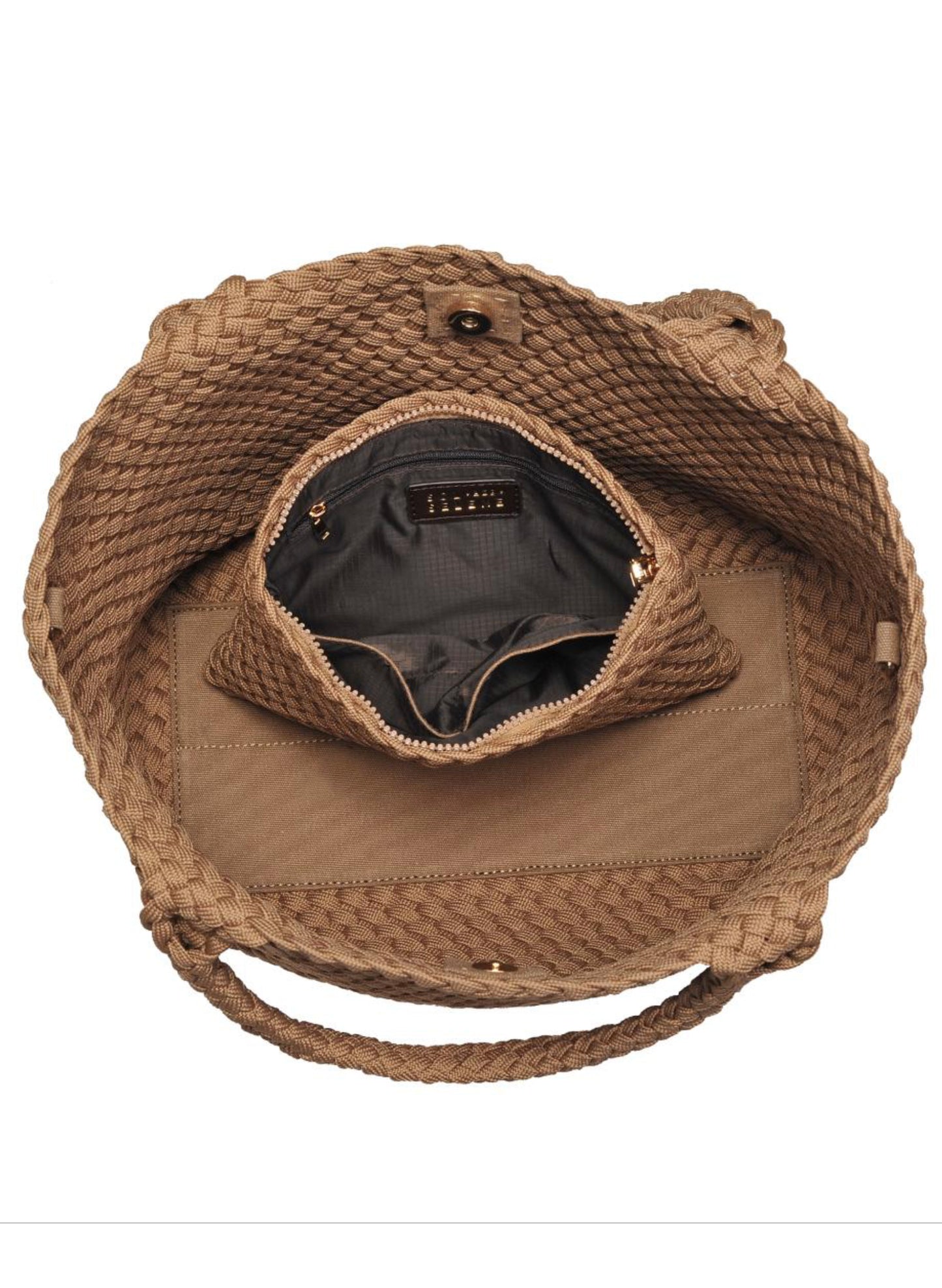 Sol & Selene Sol & Selene - Sky's The Limit - Medium Laced Up Eco-Edition Tote - Nude available at The Good Life Boutique