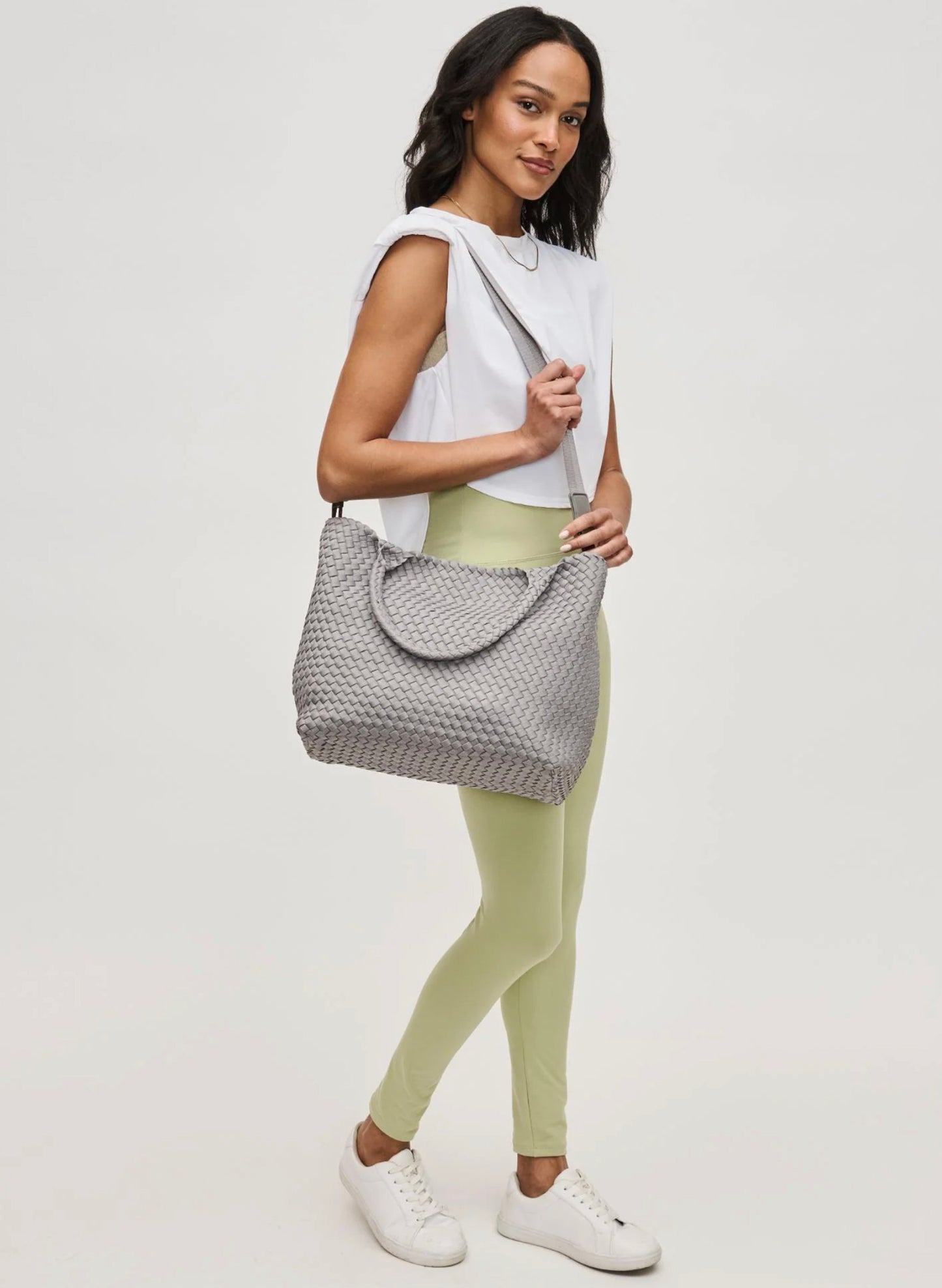 Sol & Selene Sol & Selene - Sky's The Limit - Medium Tote - Fog available at The Good Life Boutique