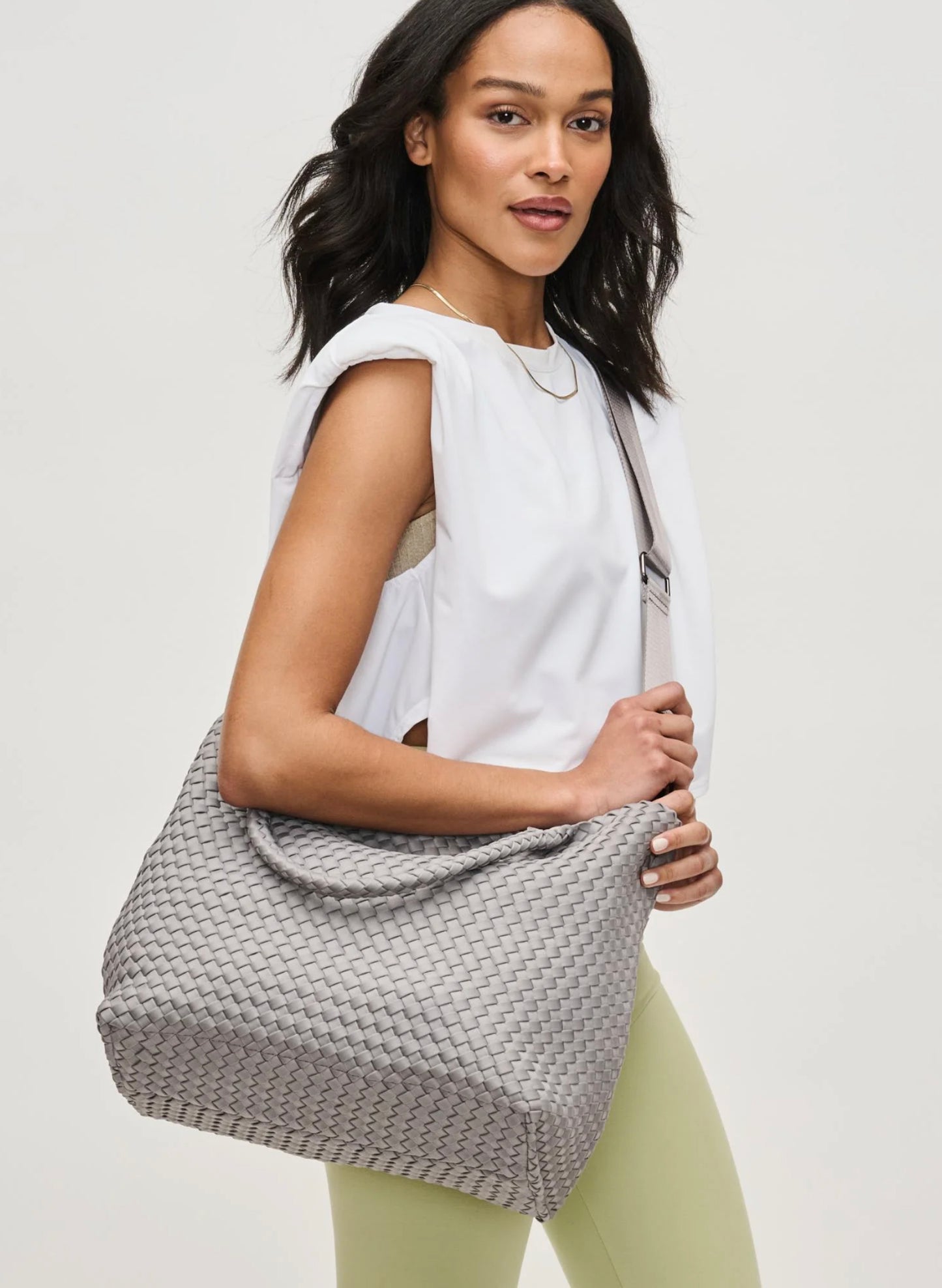 Sol & Selene Sol & Selene - Sky's The Limit - Medium Tote - Fog available at The Good Life Boutique